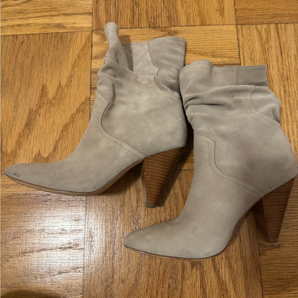 Joie size 6 Grey Suede Slouch Boots